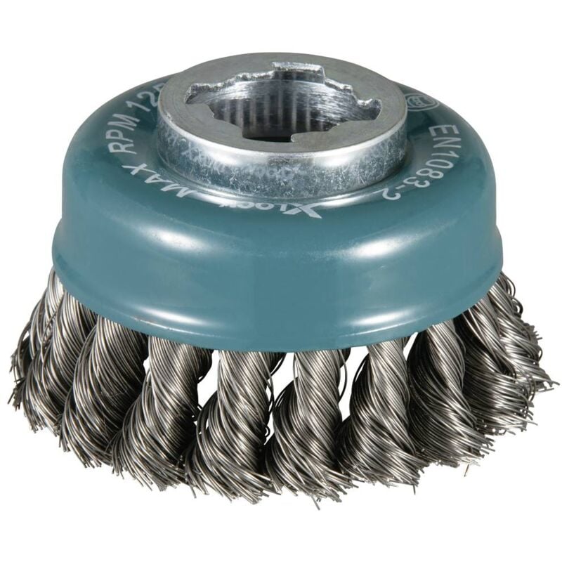 Makita Spazzola a tazza 80 mm in metallo X-Lock