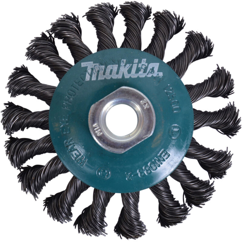Spazzola conica 100 mm - 0,5 mm - numero di ciuffi 18 - M14 - Makita