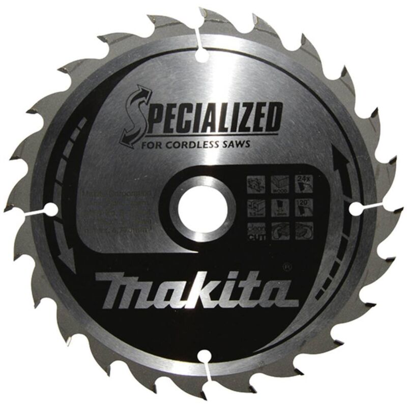 Specialized B-32904 Lame de scie circulaire au carbure 165 x 20 x 1 mm Nombre de dents: 24 1 pc(s) - Makita