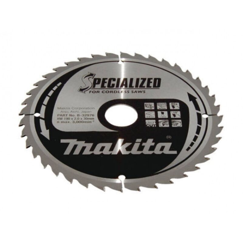 Lame de scie SPECIALIZED B 32976 pour une coupe nette dans le bois Medium Cut Makita B 32976 - vue 2