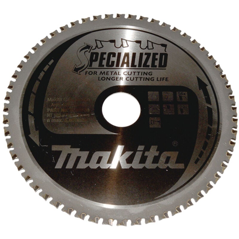Image of Makita - Lame de scie, specialized t.c.t. - 185 x 30 mm - 56 dents - Métal