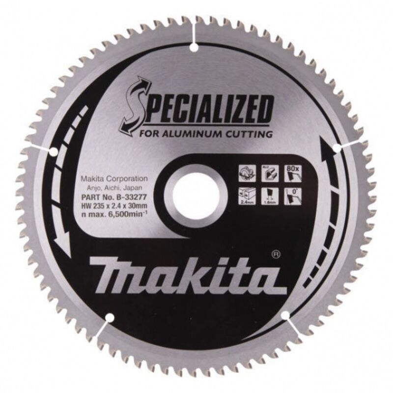 lame de scie SPECIALIZED aluminium 235mmx30x80D Makita B 33277 - vue 2