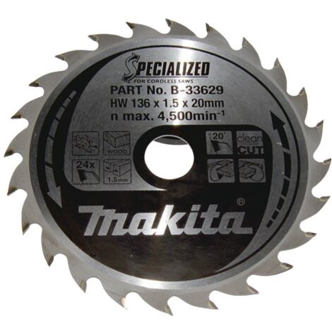 Makita SPECIALIZED Sägeblatt 136x20 mm 24Z - B-33629