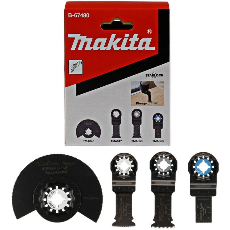 Makita - B-67480 (4pc) Multi tool plunge set