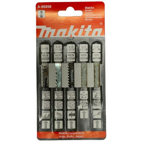 Makita Stichsägeblätter 5tlg. Holz und Metall A-86898  B-105 B-16 B-13 B-23 B-22