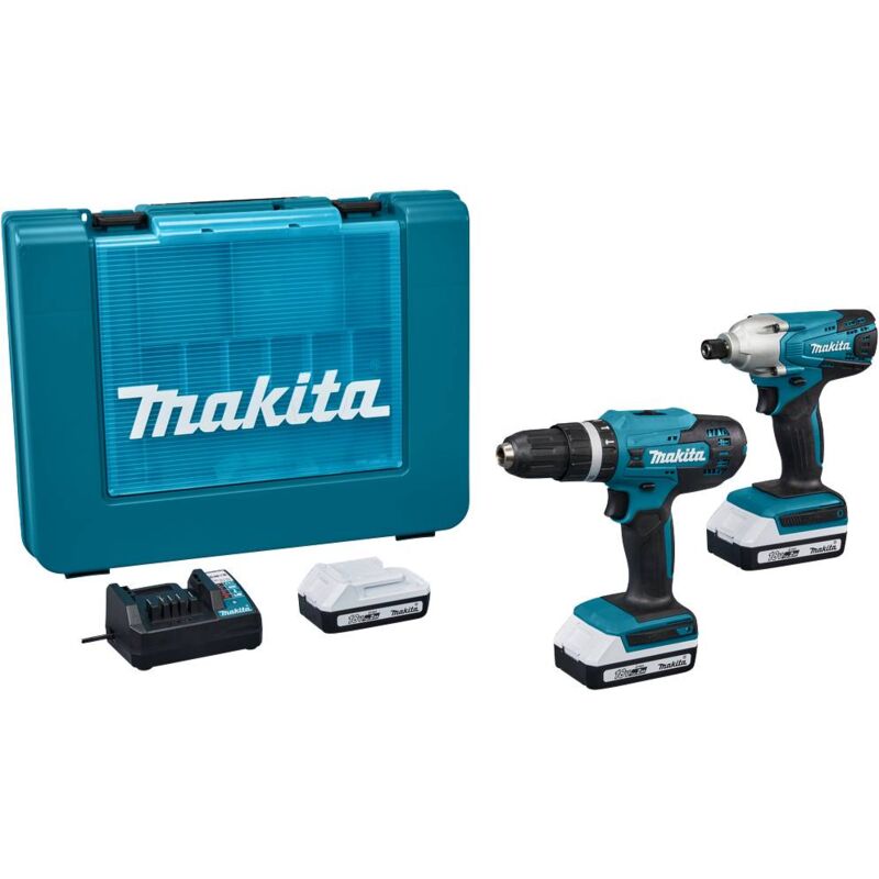 Marca - Makita DK18922A01 Ensemble de clés à chocs et à percussion 18 v avec batteries