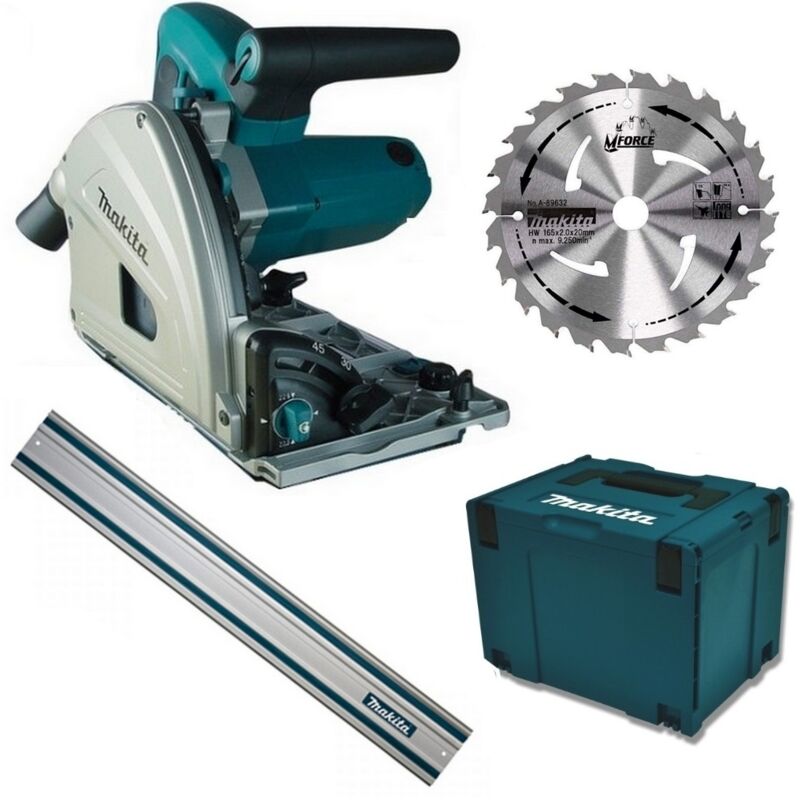 Image of Tauchsäge SP6000j + Führungsschiene fs 1400 +2.HM-Blatt M-Force 165mm Z24 - Makita