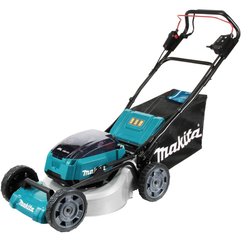 Tondeuse auto tractée MAKITA 36 V 2 x 18 V Li Ion 5 Ah 4 batteries DLM462PT4 Tondeuse - vue 2