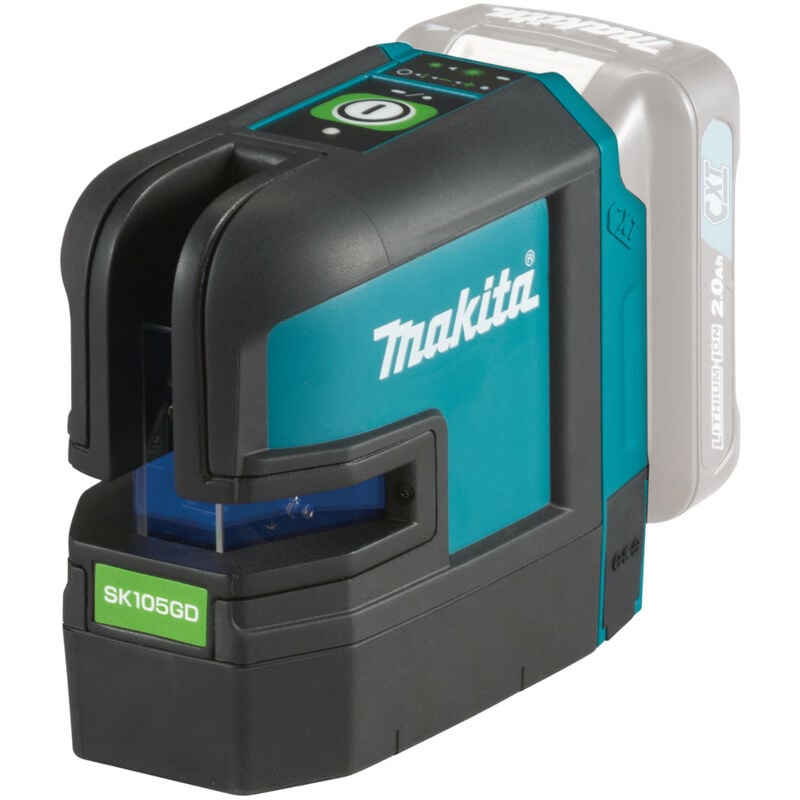 Laser a linee incrociate Makita SK105GDZ 12V verde senza batteria senza caricabatterie in scatola