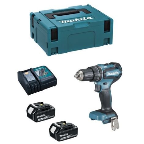 MAKITA DHP485RFJ avvitatore a percussione 18v 2x3ah brushless 13mm 62Nm