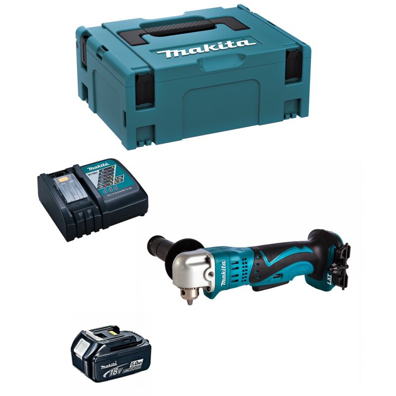 Makita - Trapano Angolare DDA350RTJ1 (1 x 5,0 Ah + DC18RC + makpac 2)