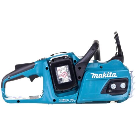 Makita – Tronçonneuse à batterie 18V 35 cm avec 2 batteries 5,0Ah – Moteur sans charbon – Protection XPT contre poussière et humidité – DUC355PT2