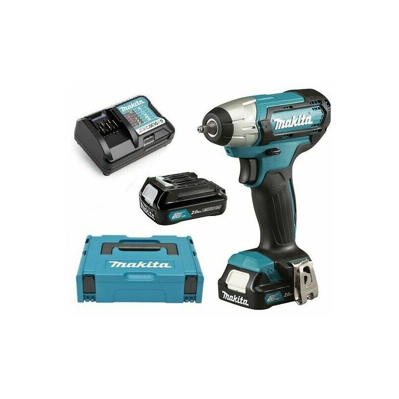 Image of Makita - TW060DSAJ Akku-Schlagschrauber cxt 12V 60Nm 1/4' Vierkant inkl. makpac + 2 Akkus 2.0Ah