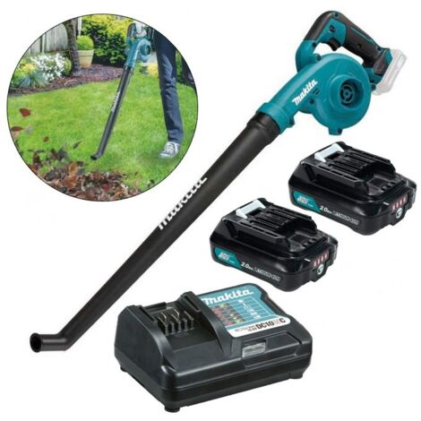 Makita UB101 12v CXT Cordless Garden Leaf Blower Long Fish Nozzle 2x 2Ah Battery
