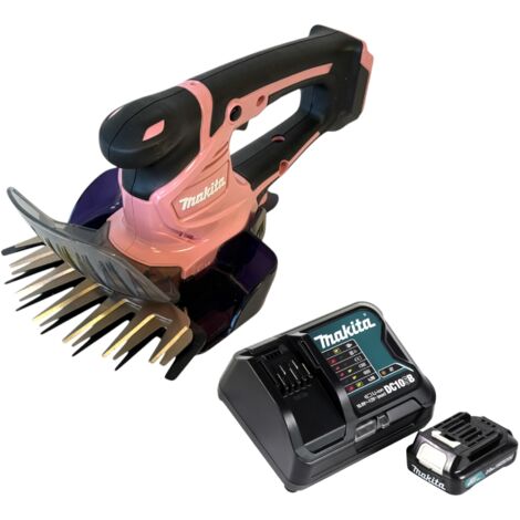 Makita UM 600 DSAP Akku Grasschere 12 V max 160 mm Pink + 1x Akku 2,0 Ah + Ladegerät