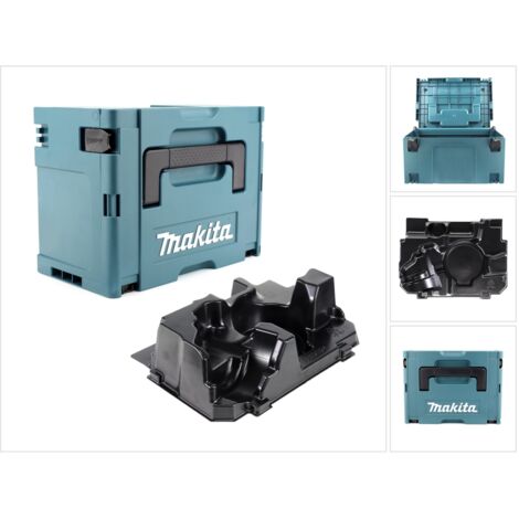 Makita Valigetta MAKPAC 3 ( 821551-8 ) + Inserto per smerigliatrice angolare DGA 511 513 517 ( 839252-4 )