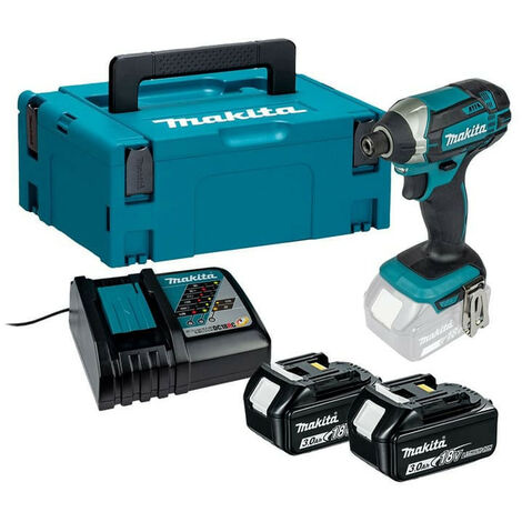 Makita – Visseuse à chocs 18V avec 2 batteries 3.0Ah – Couple 165Nm – Technologie XPT pour résistance à l'eau – DTD152RFJ - LXT 165 NM