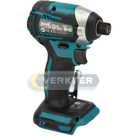 Makita – Visseuse à chocs 18V – Moteur BL – Couple max 165Nm – Technologie XPT pour espaces confinés – Double éclairage LED intégré - DTD154Z