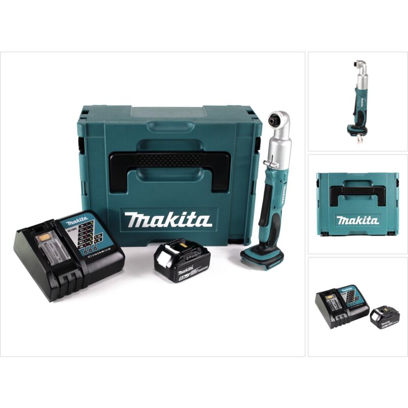 Dtl 061 RT1J Visseuse d'angle à chocs sans fil 18V 1/4' 60Nm + 1x Batterie 5.0 Ah + Chargeur + Coffret Makpac - Makita