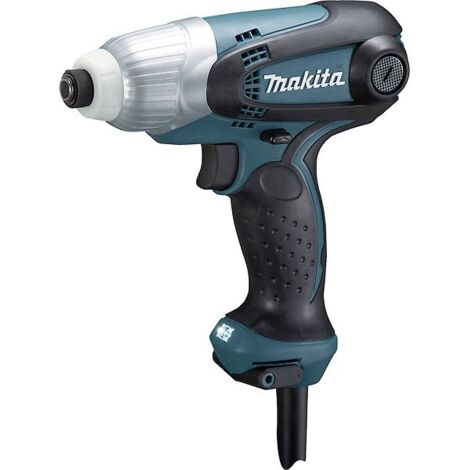 Makita – Visseuse à chocs 200W 100Nm – Éclairage LED – Emmanchement hexagonal 1/4' – Pour bois dur et béton armé – TD0101F