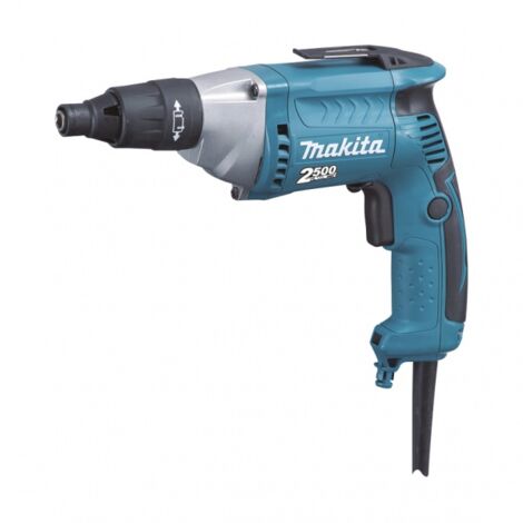 Makita – Visseuse à plaque de plâtre FS2500K – 570W avec éclairage LED – Couple max 29Nm – Porte-embout magnétique et positionneur intégré