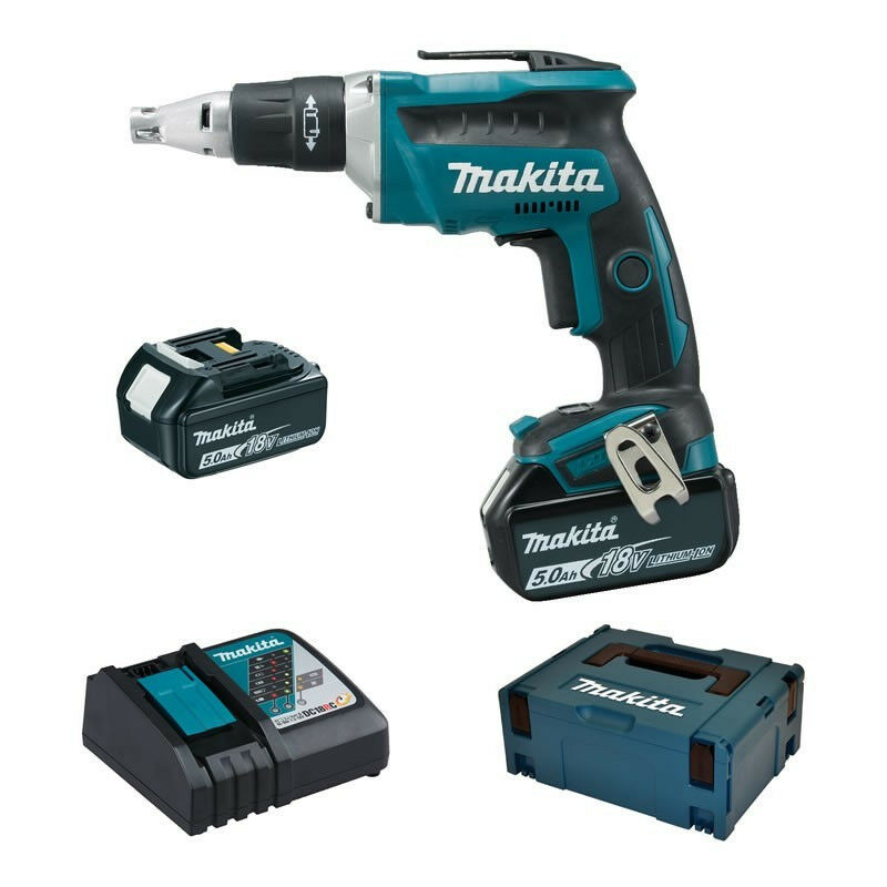 Visseuse Plaque De Plâtre Sans Fil Makita DFS452RTJ – 18 V, 4000 tr/min, 2 Batteries, Coffret