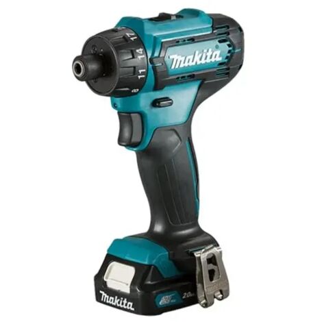 Makita – Visseuse sans fil 12V avec 2 batteries 2.0Ah – Couple 30Nm pour perçage bois jusqu'à 21mm – Malette de transport incluse – Moteur performant - DF033DSAJ