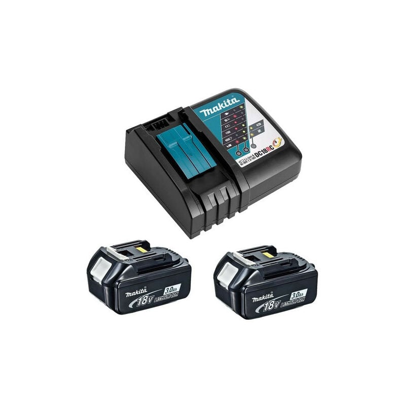 Makita - Y-00197 Pack Power 18V lxt (2x3,0 Ah) avec chargeur simple