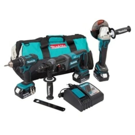 Makita zestaw combo 18v dlx3078tx1 (ddf482+dga504+dhr241) 3x5.0 torba