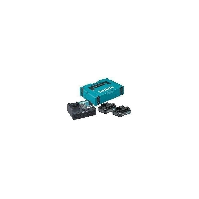 Image of Zestaw zasilający 12v 2x1,5ah (bl1016x2+dc10sb) makpac - Makita cod013