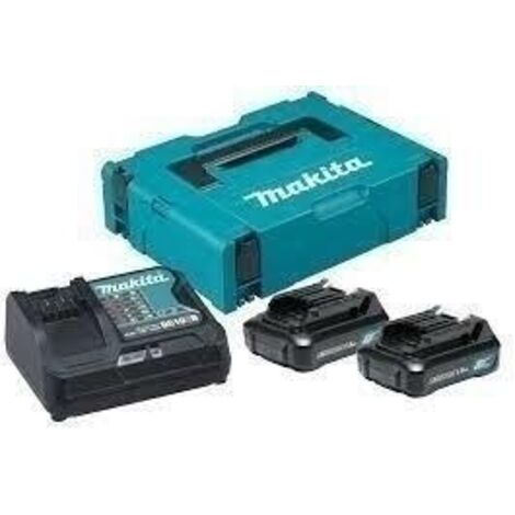Makita zestaw zasilający 12v 2x1,5ah (bl1016x2+dc10sb) makpac