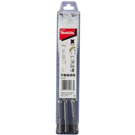Makita Zubehör - Betonbohrer-Set SDS Plus 6x210 mm, 10-tlg B-59287
