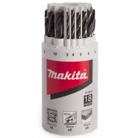 Makita Zubehör - Bohrer-Set, 18-teilig P-23818
