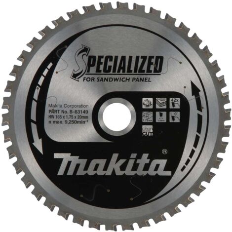 Makita Zubehör - Sägeblatt für Sandwichplatten, 165x20 mm, 42 Zähne B-63149