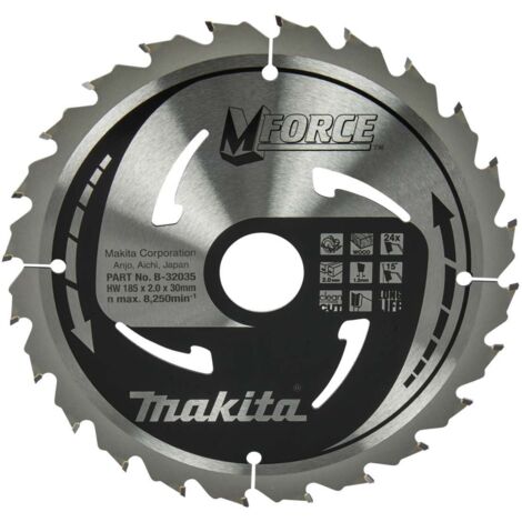 Makita Zubehör - Sägeblatt Holz, 185x30 mm, 24 Zähne B-32035