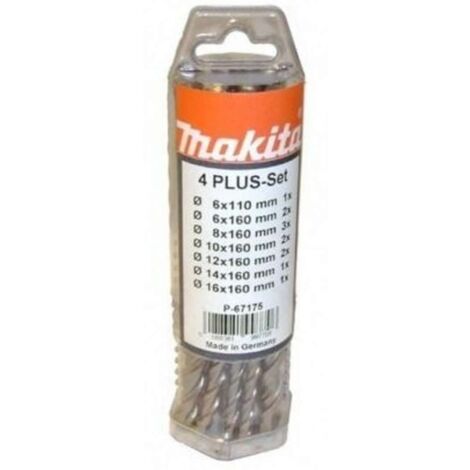Makita Zubehör - SDS-plus Hammerbohrer-Set, 12-teilig B-49080
