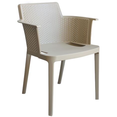 MAKKA - poltrona da esterno ed interno in plastica set da 4
