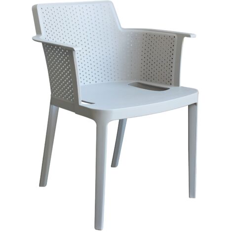 MAKKA - poltrona da esterno ed interno in plastica set da 4