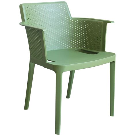 MAKKA - poltrona da esterno ed interno in plastica set da 4