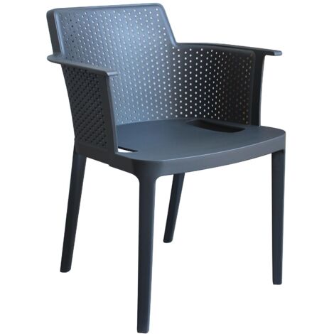 MAKKA - poltrona da esterno ed interno in plastica set da 4