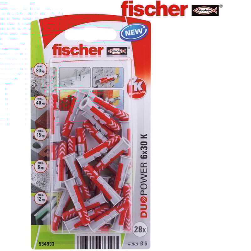 

96272 BLISTER 28 TACOS DUOPOWER 6X30 - Fischer
