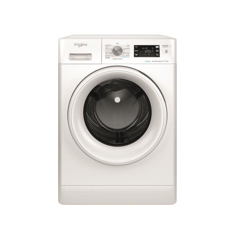 Whirlpool - mal posable, Front, 10 Kg, 1400 trs, Classe A-20%, FreshCare+, Stea FFB10489WVFR