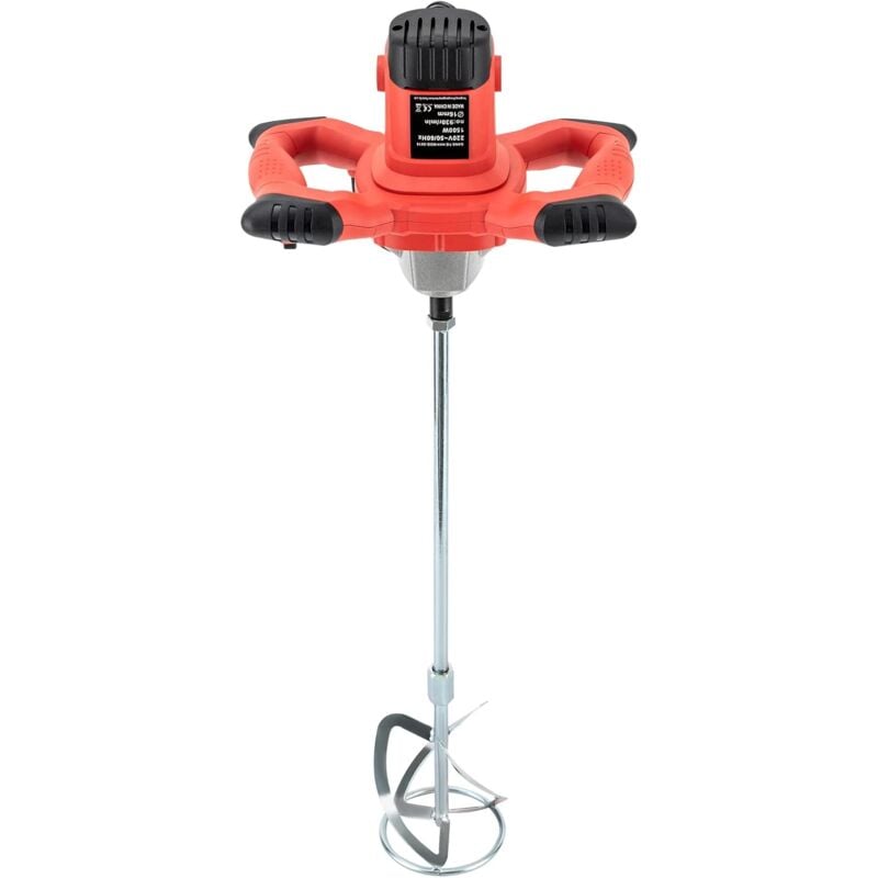 Malaxeur Béton, Malaxeur Mortier Colle, 1500W Mélangeur de Ciment et électrique Portable Professionnel