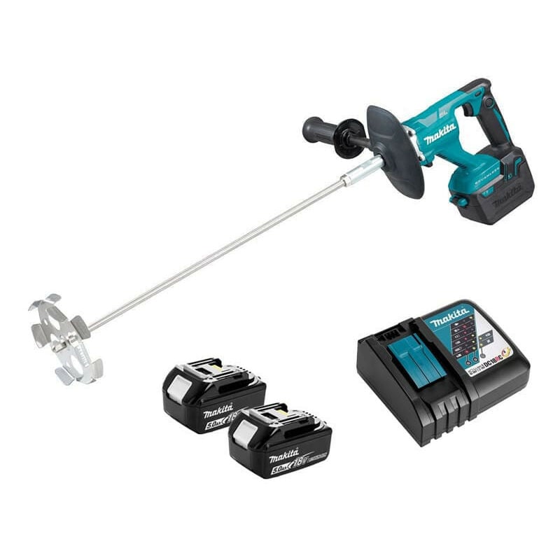 Makita - Malaxeur de peinture 18V lxt bl Li-Ion (2x5,0 Ah) DUT130RTE