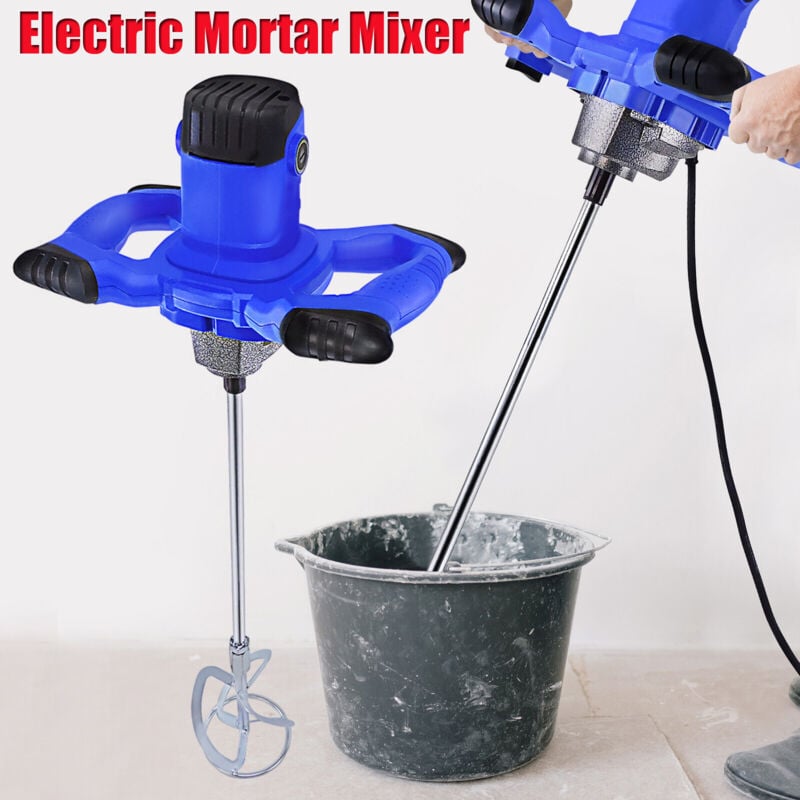 Malaxeur Mortier Colle 2600W Mélangeur Électrique Professionnel à 6 Vitesses