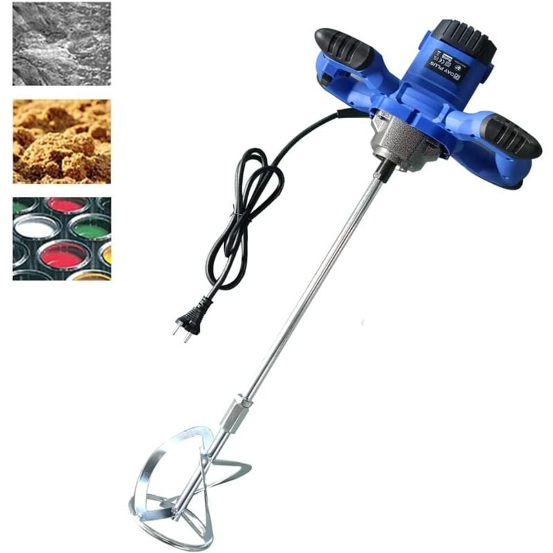 Lucn - Malaxeur Mortier Colle, 2600W Mélangeur Électrique Professionnel à 6 Vitesses, M14 Barre Spirale Chromée, Agitateur Malaxeur pour la Peinture,