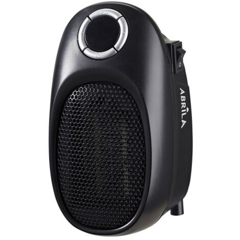 Malaysia Schwarzer Mini-Keramik-Heizlüfter, 500 W, einstellbare Temperatur, Timer-Anzeige (16 x 12 x 9 cm)