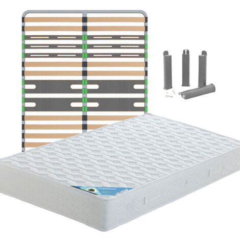 MALDIVES - Pack Matelas + AltoZone 140x190 + Pieds