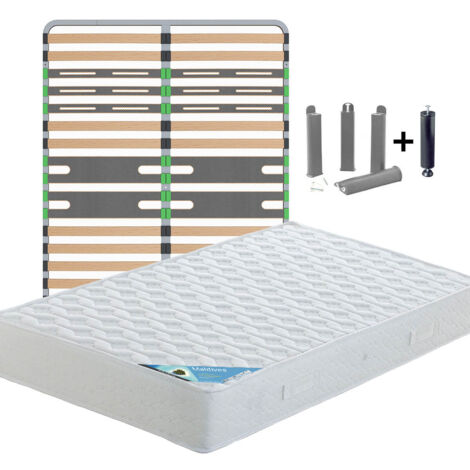 MALDIVES - Pack Matelas + AltoZone 160x200 + Pieds