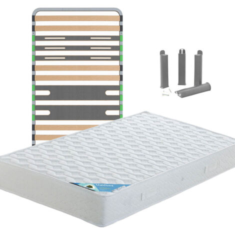 MALDIVES - Pack Matelas + AltoZone 90x190 + Pieds